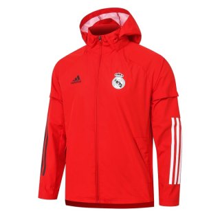 Chaqueta impermeable con capucha Real Madrid 2020/21 - Roja
