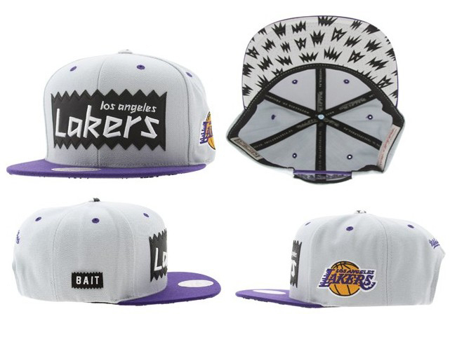 Gorra Los Angeles Lakers Mitchell&Ness [Blanca] - Haga click en la imagen para cerrar