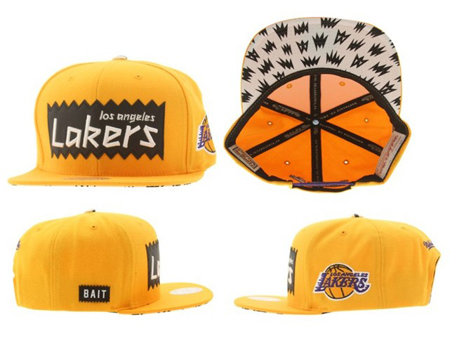 Gorra Los Angeles Lakers Mitchell&Ness [Amarillo] - Haga click en la imagen para cerrar
