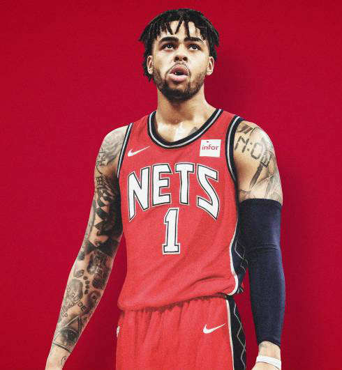 D'Angelo Russell, Brooklyn Nets - Retro - Haga click en la imagen para cerrar