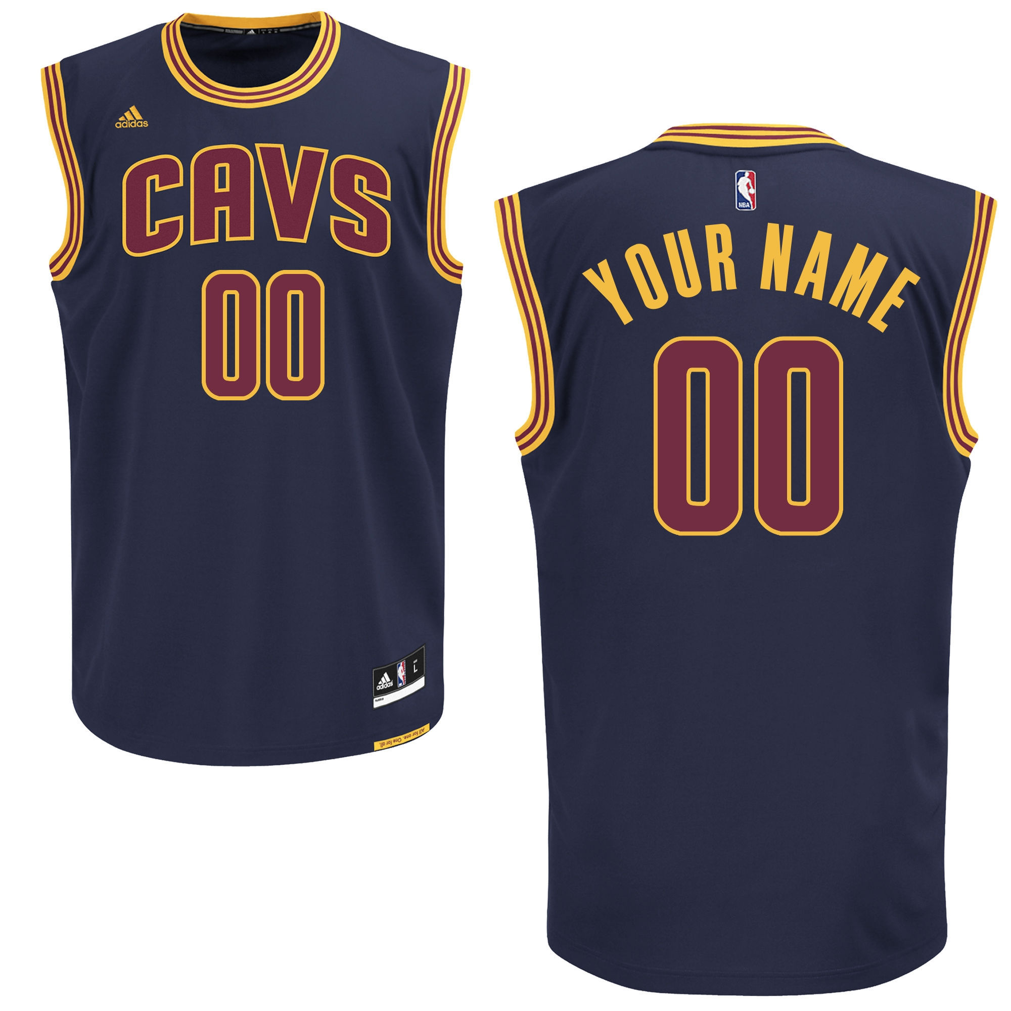 Cleveland Cavaliers [Navy] - PERSONALIZABLE - Haga click en la imagen para cerrar