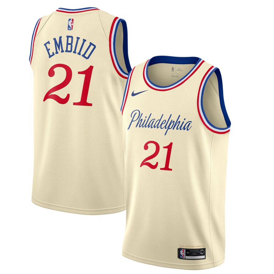 Joel Embiid, Philadelphia 76ers 2019/20 - City Edition - Haga click en la imagen para cerrar