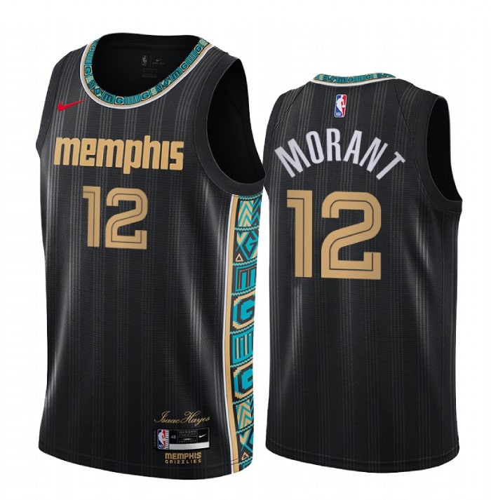 Ja Morant, Memphis Grizzlies 2020/21 - City Edition - Haga click en la imagen para cerrar