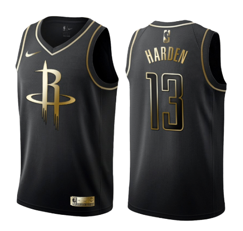 James Harden, Houston Rockets - Black/Gold - Haga click en la imagen para cerrar