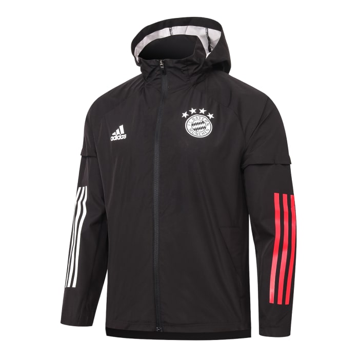 Chaqueta impermeable con capucha Bayern Munich 2020/21 - Negra - Haga click en la imagen para cerrar