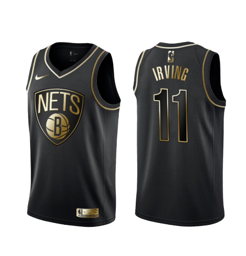 Kyrie Irving, Brooklyn Nets - Black/Gold - Haga click en la imagen para cerrar