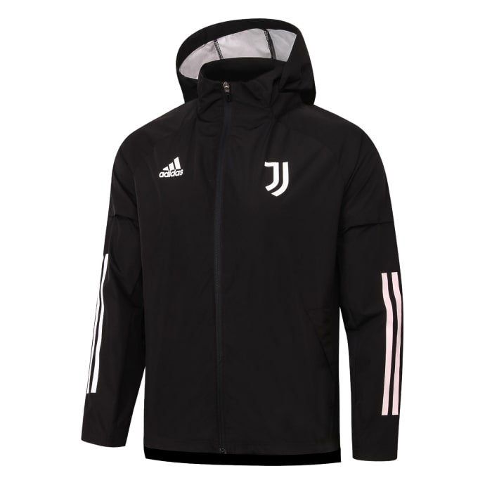 Chaqueta impermeable con capucha Juventus 2020/21 - Negra - Haga click en la imagen para cerrar