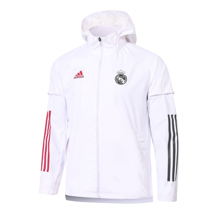 Chaqueta impermeable con capucha Real Madrid 2020/21 - Haga click en la imagen para cerrar