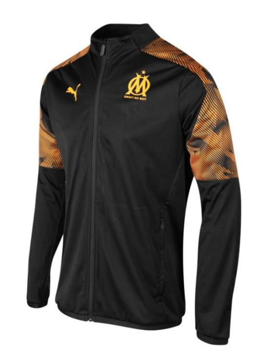 Chaqueta Olympique Marsella 2019/20 - Negra - Haga click en la imagen para cerrar