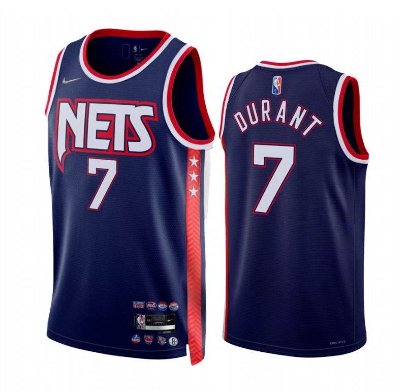 Kevin Durant, Brooklyn Nets 2021/22 - City Edition - Haga click en la imagen para cerrar