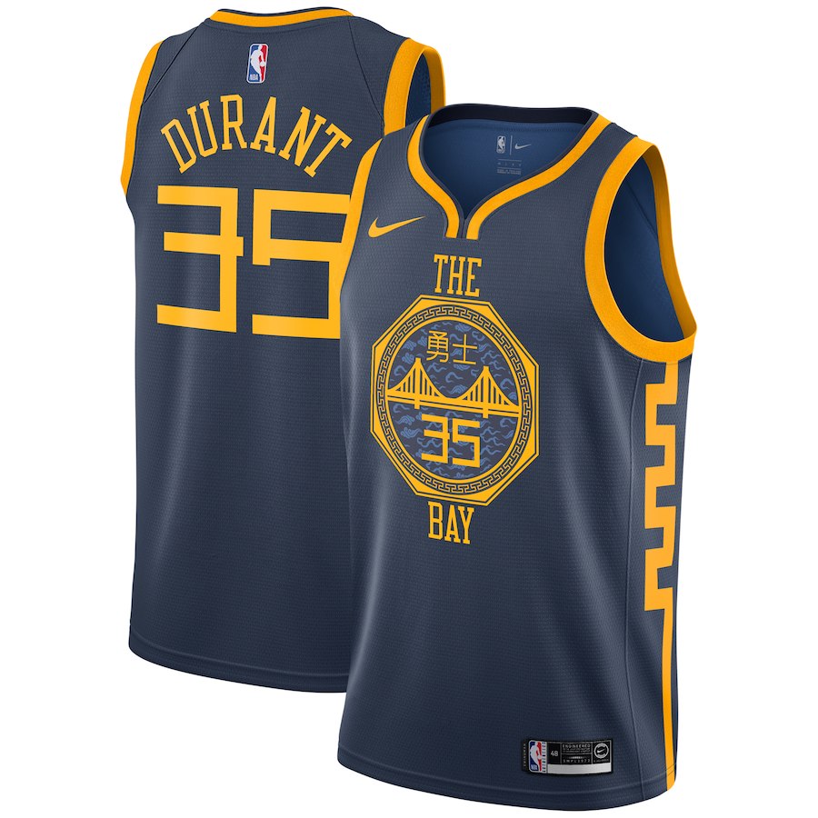 Kevin Durant, Golden State Warriors 2018/19 - City Edition - Haga click en la imagen para cerrar