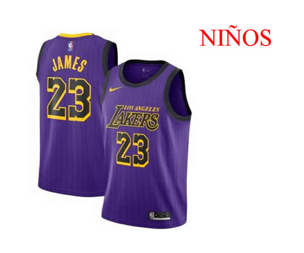 LeBron James, LA Lakers (City Edtition 2019) -NIÑOS - Haga click en la imagen para cerrar