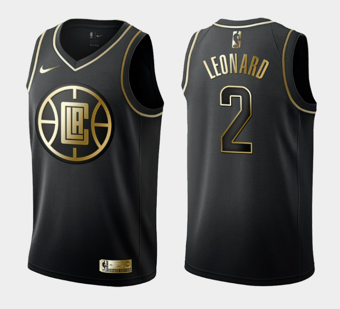 Kawhi Leonard, Los Angeles Clippers - Black/Gold - Haga click en la imagen para cerrar