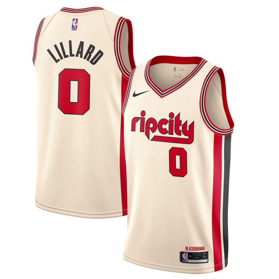 Damian Lillard, Portland Trail Blazers 2019/20 - City Edition - Haga click en la imagen para cerrar