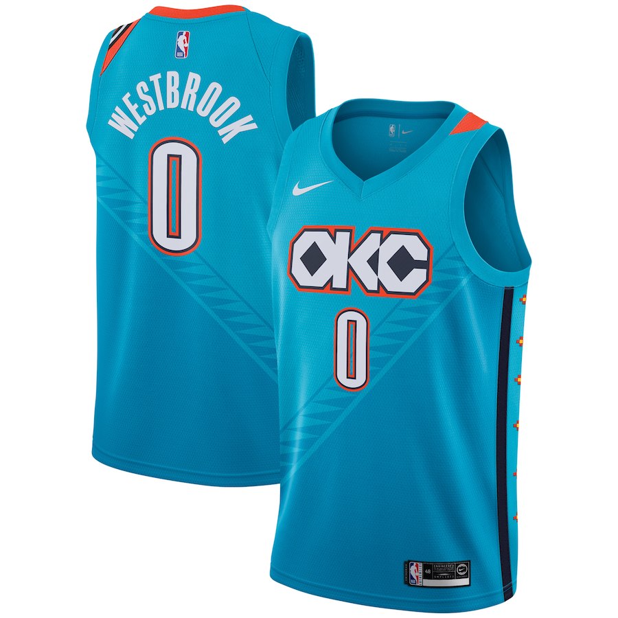 Russell Westbrook, Oklahoma City Thunder 2018/19 - City Edition - Haga click en la imagen para cerrar