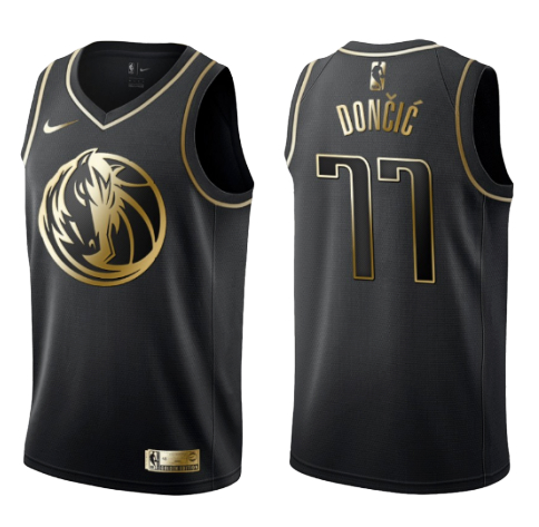 Luka Doncic, Maverick Dallas - Black/Gold - Haga click en la imagen para cerrar