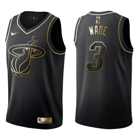 Dwyane Wade, Miami Heat - Black/Gold - Haga click en la imagen para cerrar