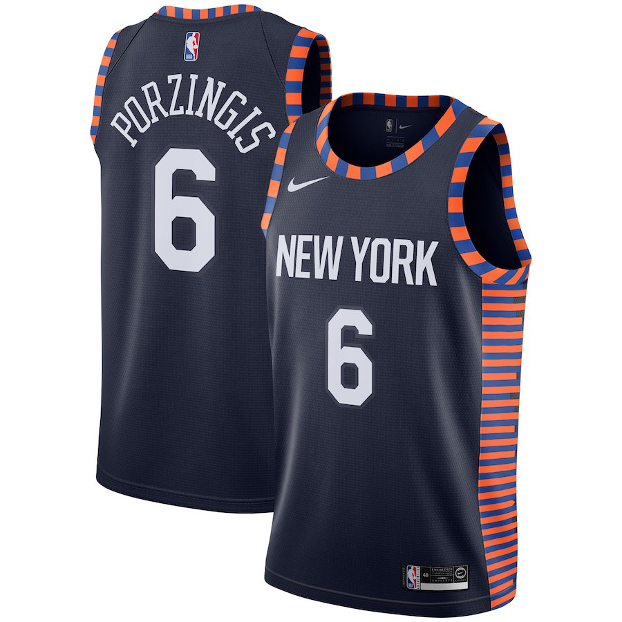 Kristaps Porzingis, New York Knicks 2018/19 - City Edition - Haga click en la imagen para cerrar