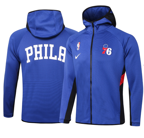 Chaqueta con capucha Philadelphia 76ers - Blue - Haga click en la imagen para cerrar