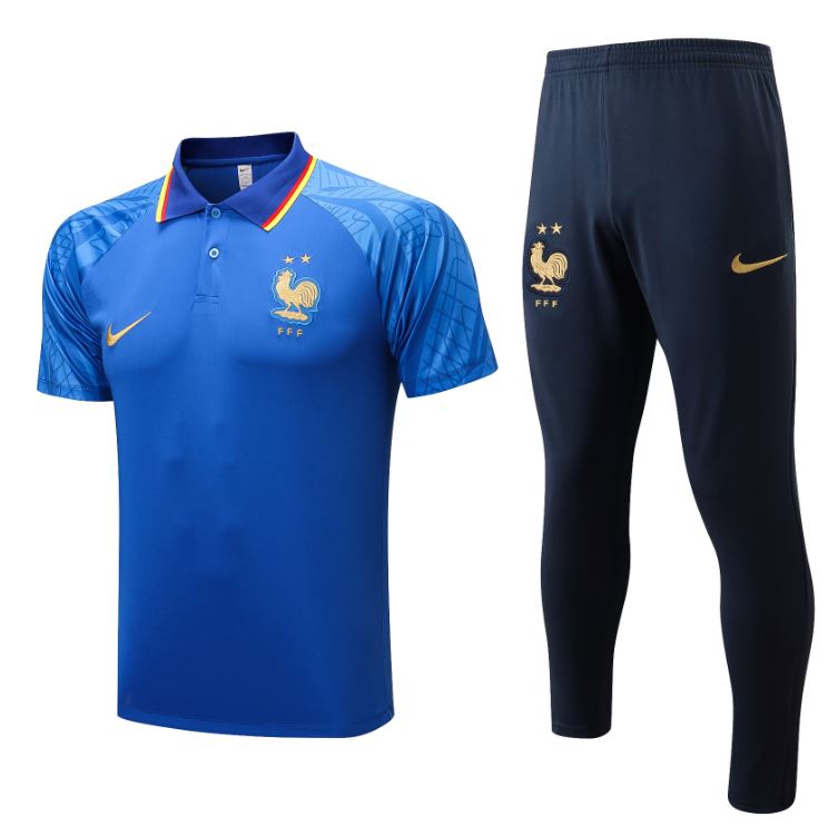 Polo + Pantalones Francia 2022/23 - Haga click en la imagen para cerrar