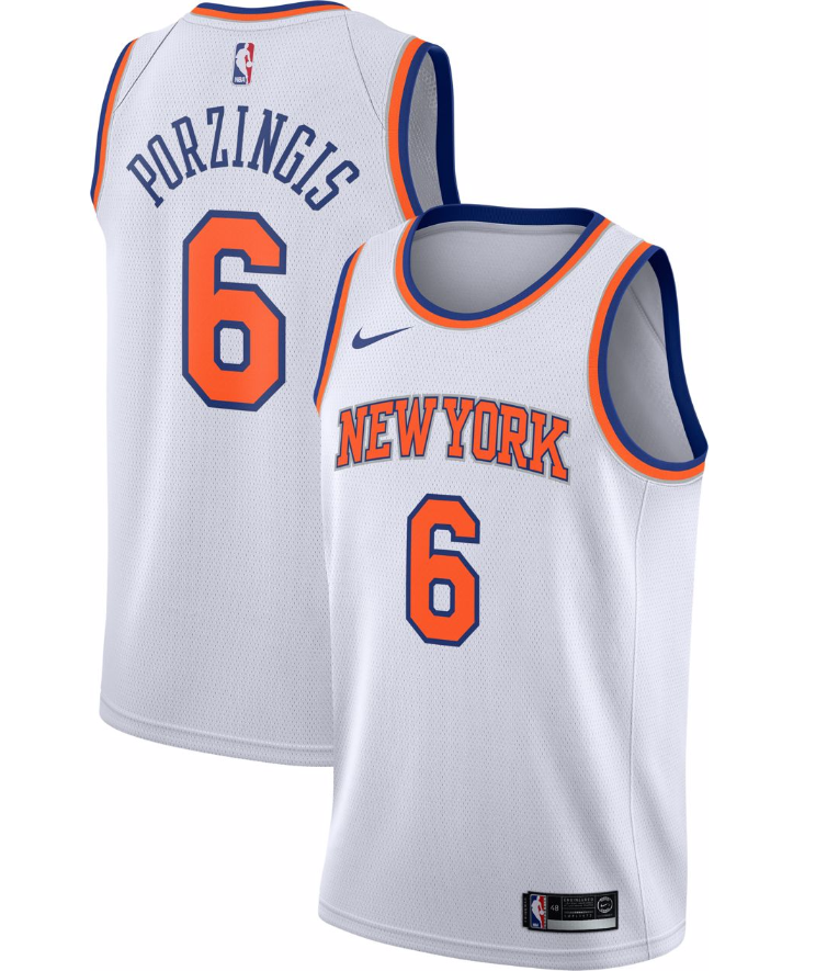 Kristaps Porzingis, New York Knicks - Association - Haga click en la imagen para cerrar