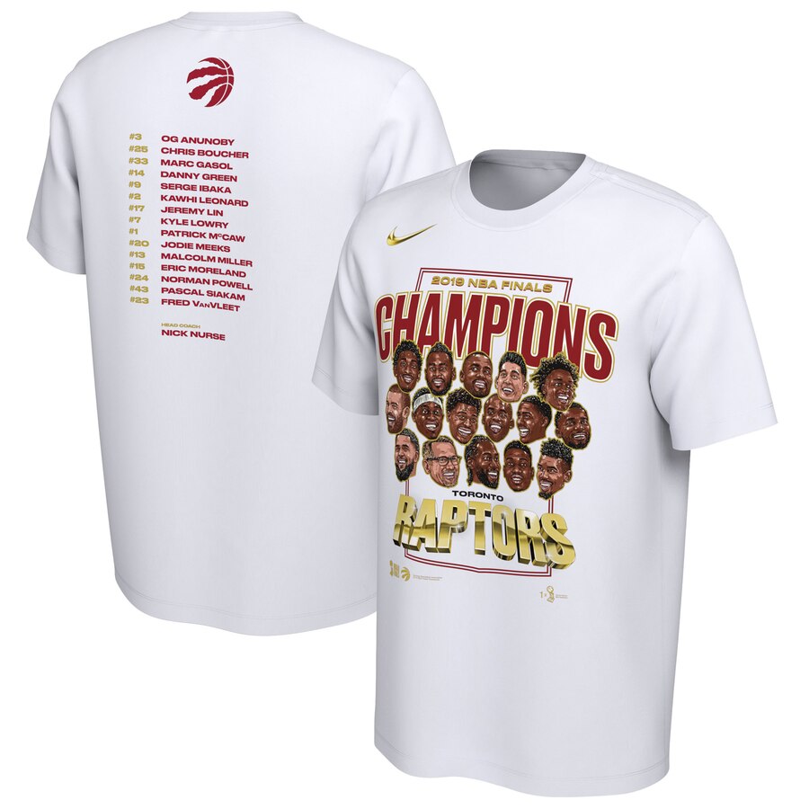 Camiseta Toronto Raptors - 2019 NBA Champions, White - Haga click en la imagen para cerrar