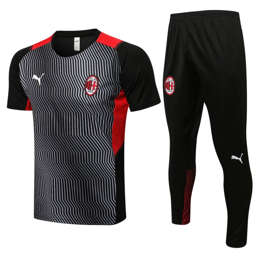 Camiseta + Pantalones AC Milan 2021/22 (Negro) - Haga click en la imagen para cerrar