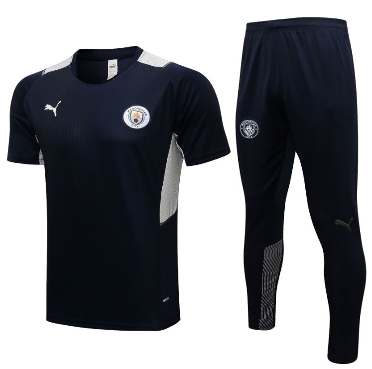 Camiseta + Pantalones Manchester City 2021/22 (Dark Blue) - Haga click en la imagen para cerrar