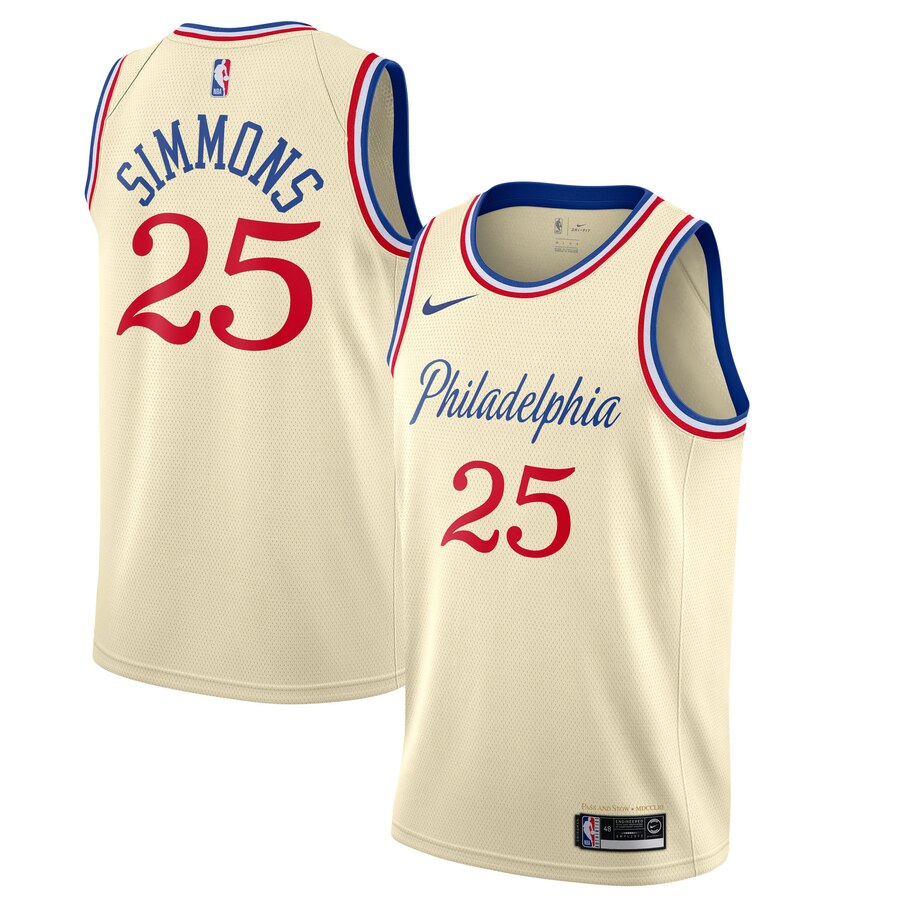 Ben Simmons, Philadelphia 76ers 2019/20 - City Edition - Haga click en la imagen para cerrar