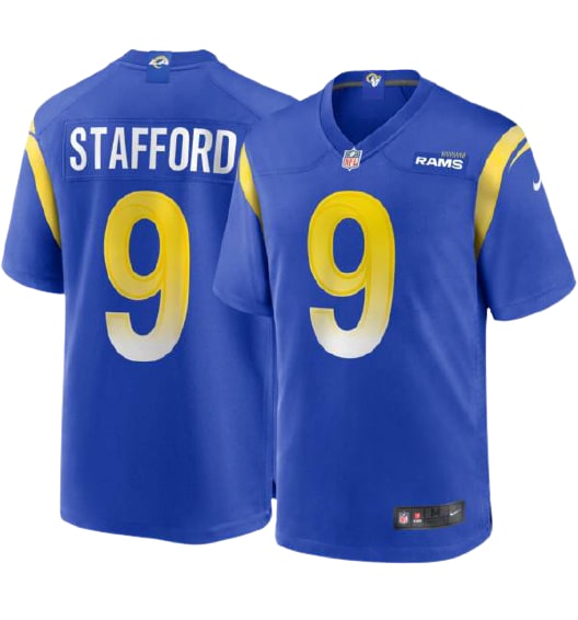 Matthew Stafford, Los Angeles Rams - Royal - Haga click en la imagen para cerrar