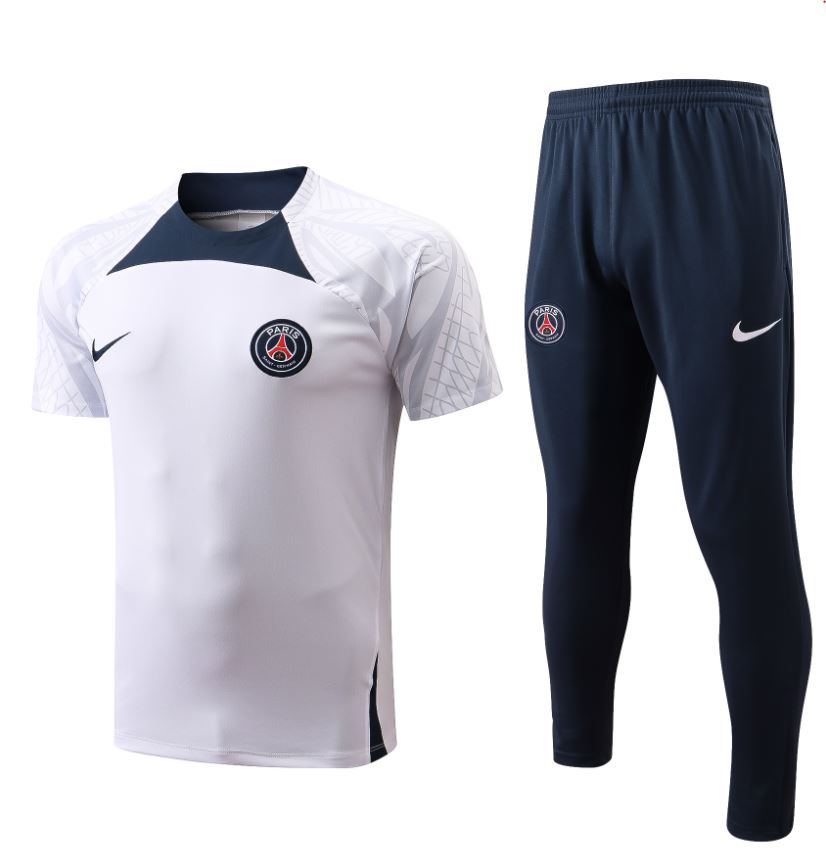 Camiseta Pre-partido + Pantalones PSG 2022/23 (Blanco) - Haga click en la imagen para cerrar