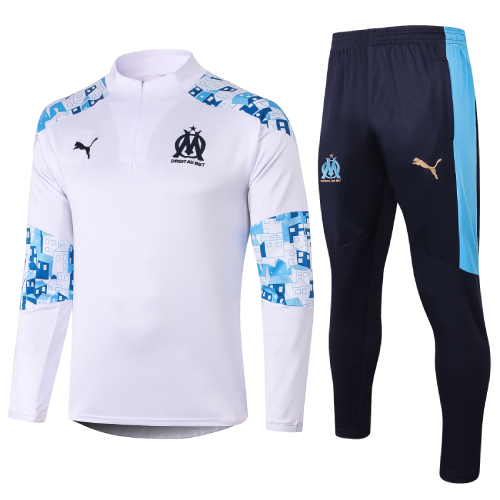 Chándal Olympique Marsella 2020/21 - Blanco - Haga click en la imagen para cerrar